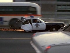Crashed cop car